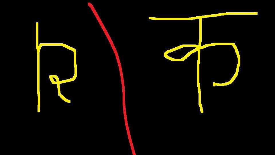 Similar letter in Sanskrit and English