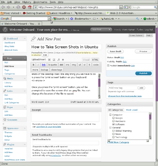 Screen Shot in Ubuntu of a Particular Window