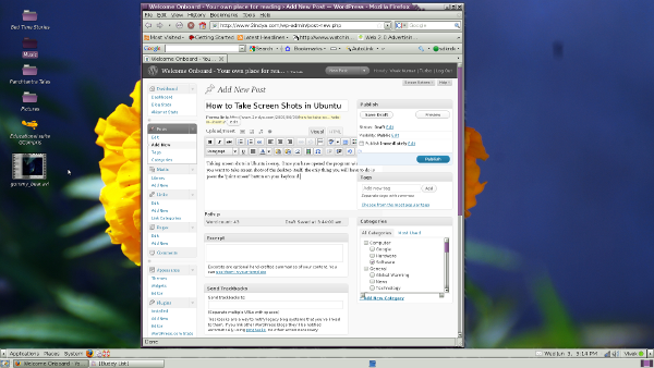 Screen Shot in Ubuntu with Background Included