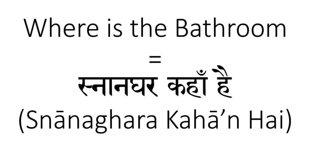 How to say where is the bathroom in Hindi